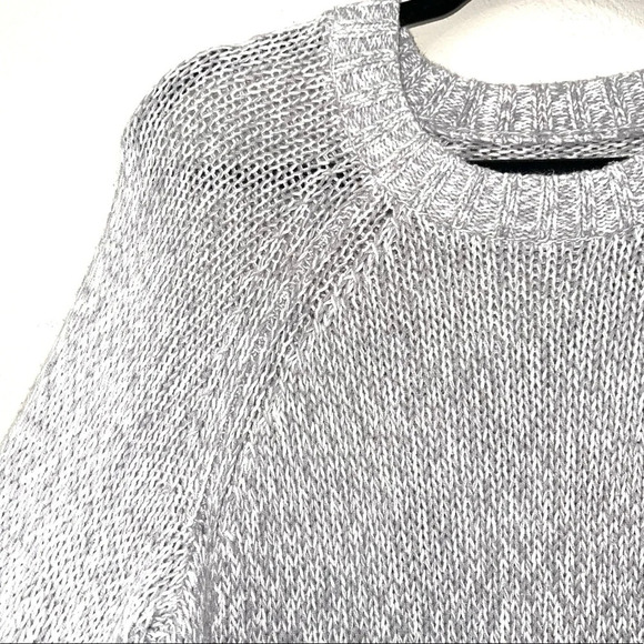 aerie Light Gray Marled Tight Knit Oversized Pullover Sweater Small Women’s - Picture 3 of 14